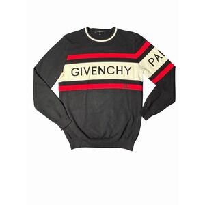 Givenchy Wool Sweater Red White Black Size M Men's Made In Italy